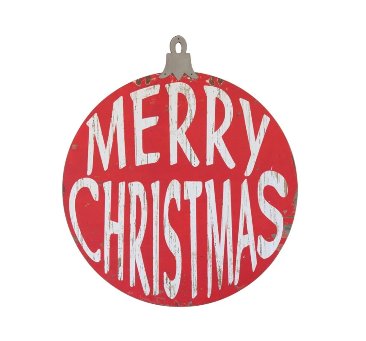 Merry Christmas Ornament Shaped Wall Decor