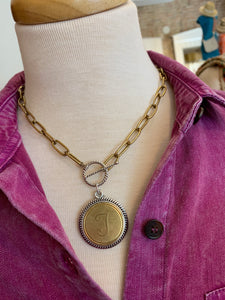 Medallion Initial Necklace