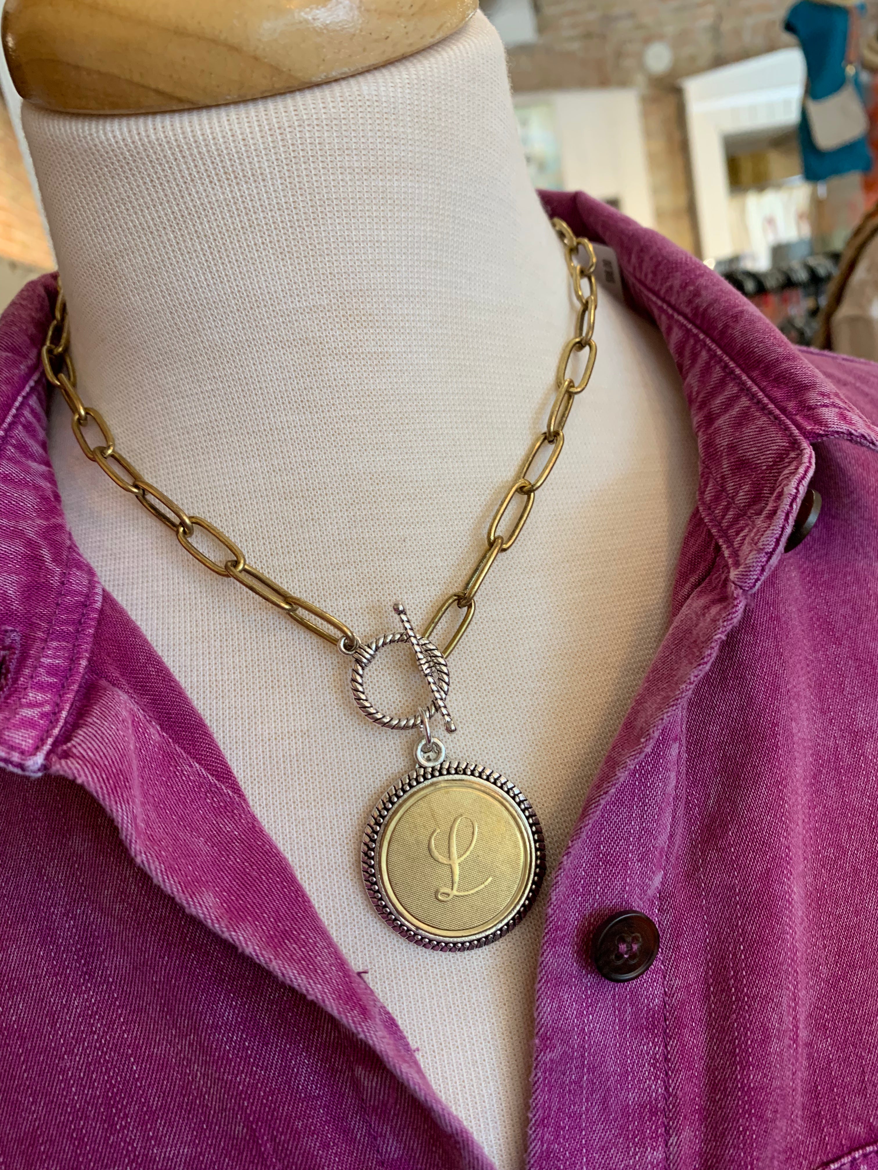 Medallion Initial Necklace