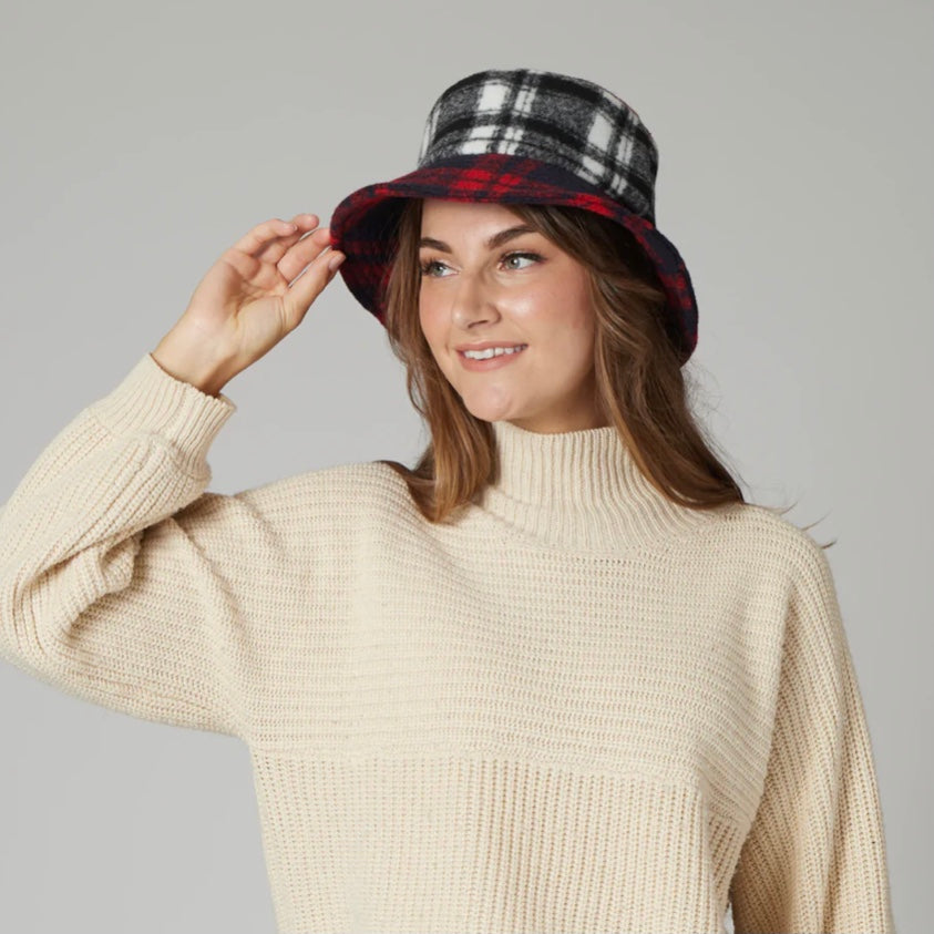 Anita Mixed Plaid Bucket Hat