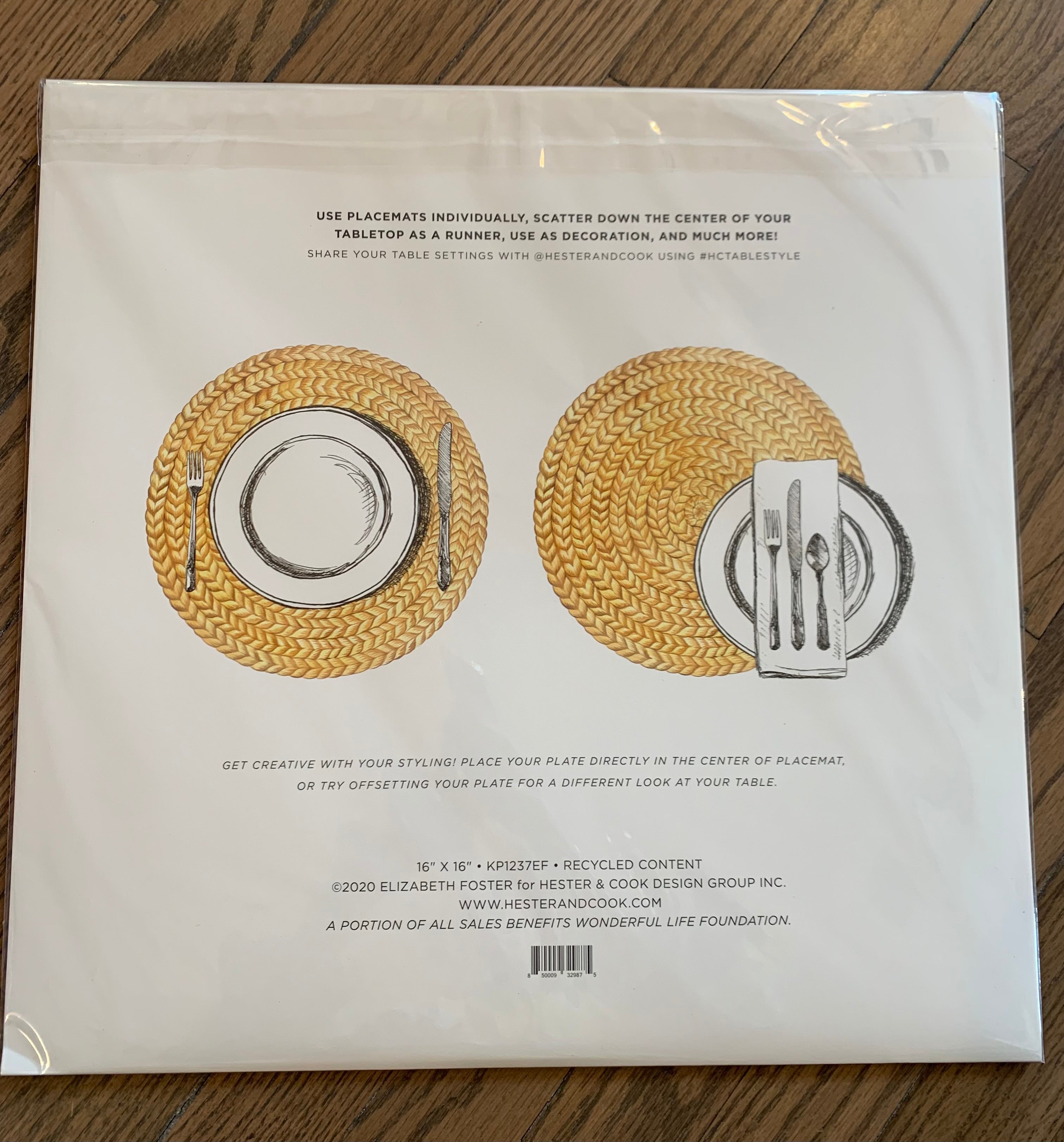 Die Cut Braided Jute Placemat