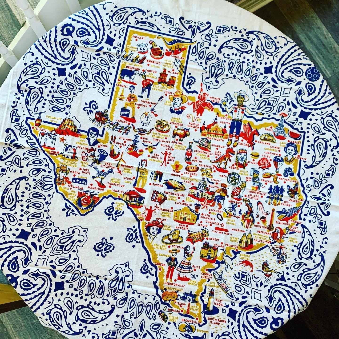 Texas Landmarks Tablecloth