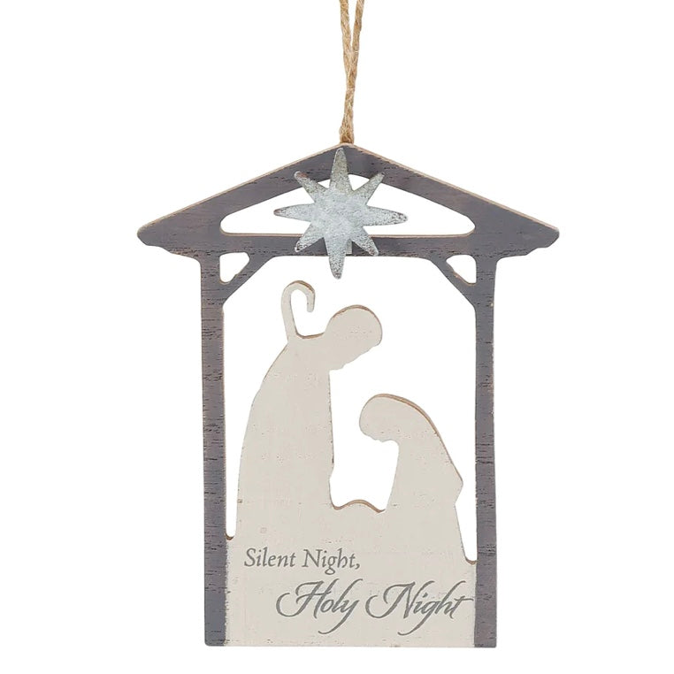 Silent Night Manger Orn