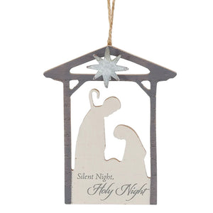 Silent Night Manger Orn