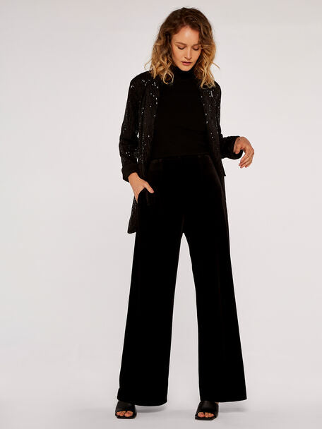 Sequin Belted Blazer