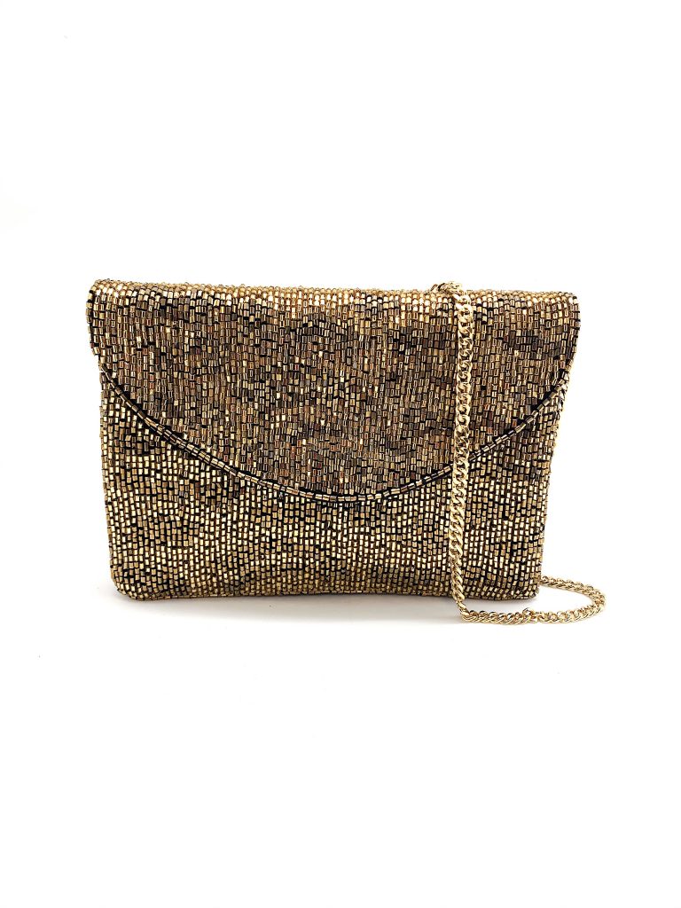 Gold Animal Print Mini Clutch