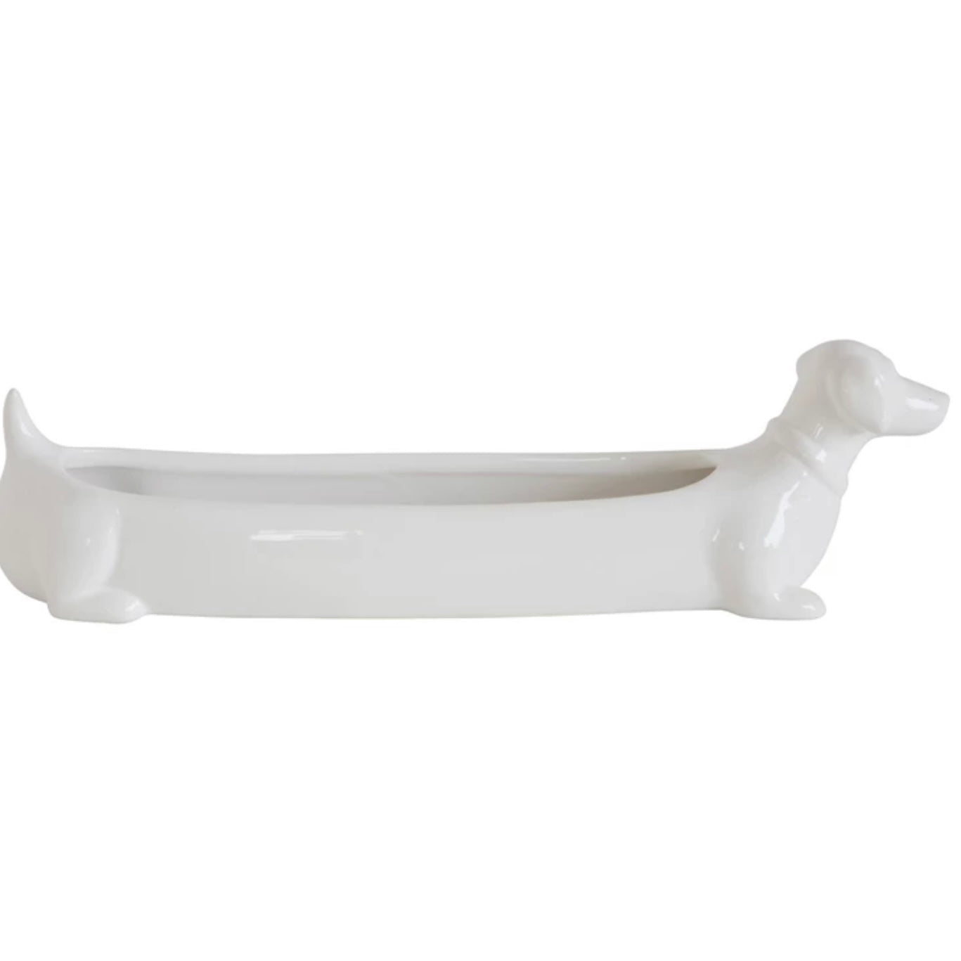 Ceramic Dachshund Cracker Dish