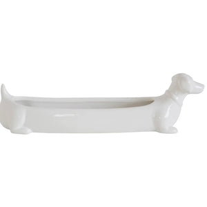 Ceramic Dachshund Cracker Dish