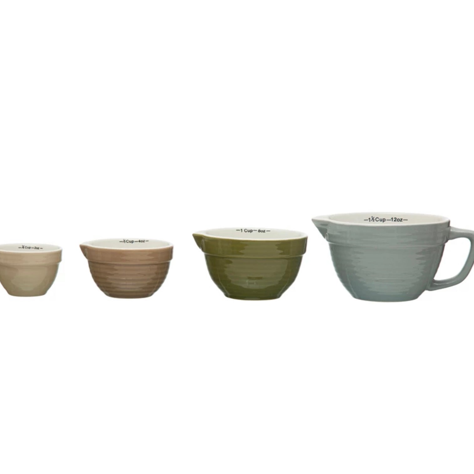 Stoneware Batter Bowl Measuring Cups