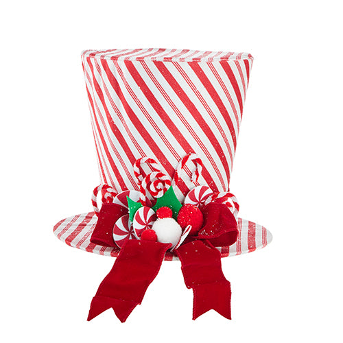 Tree Topper Peppermint Striped Top Hat