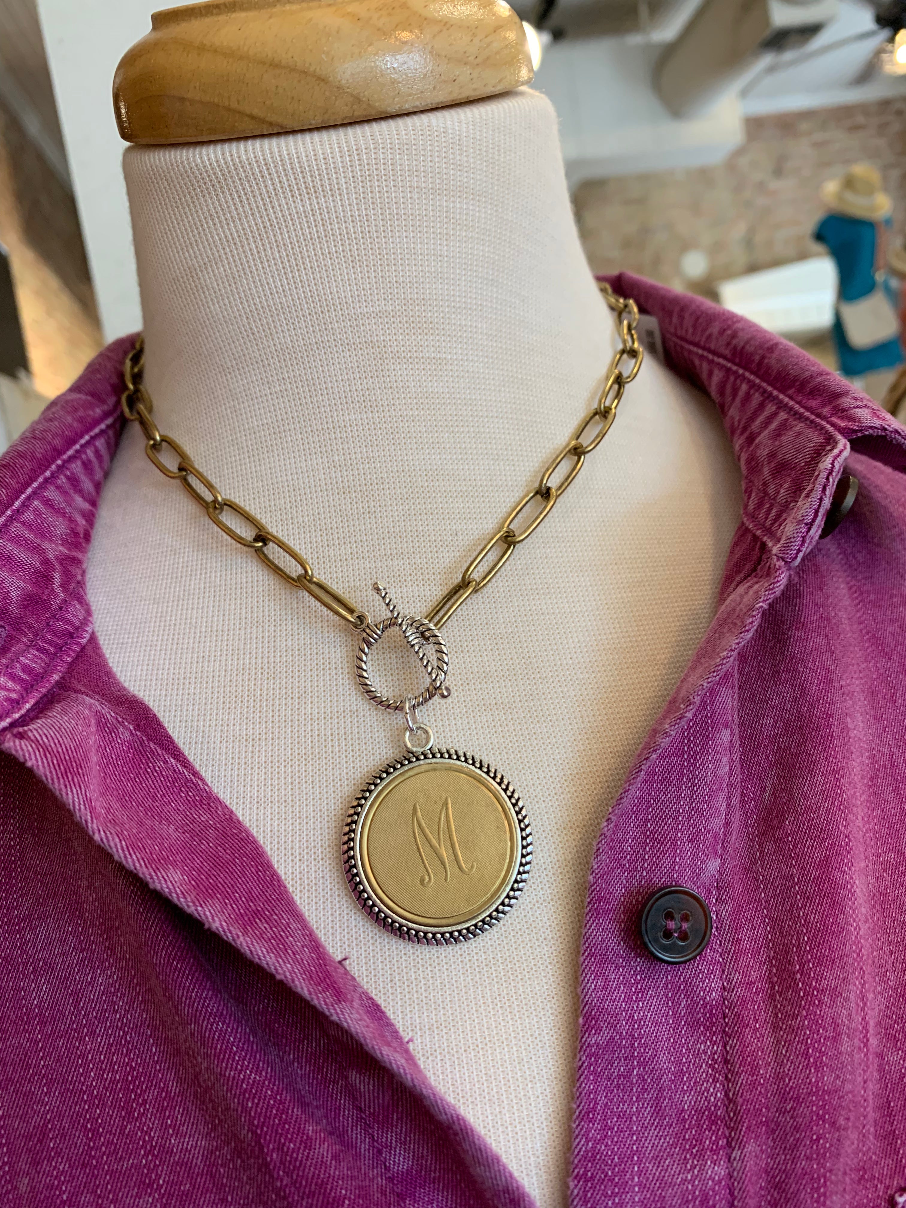 Medallion Initial Necklace