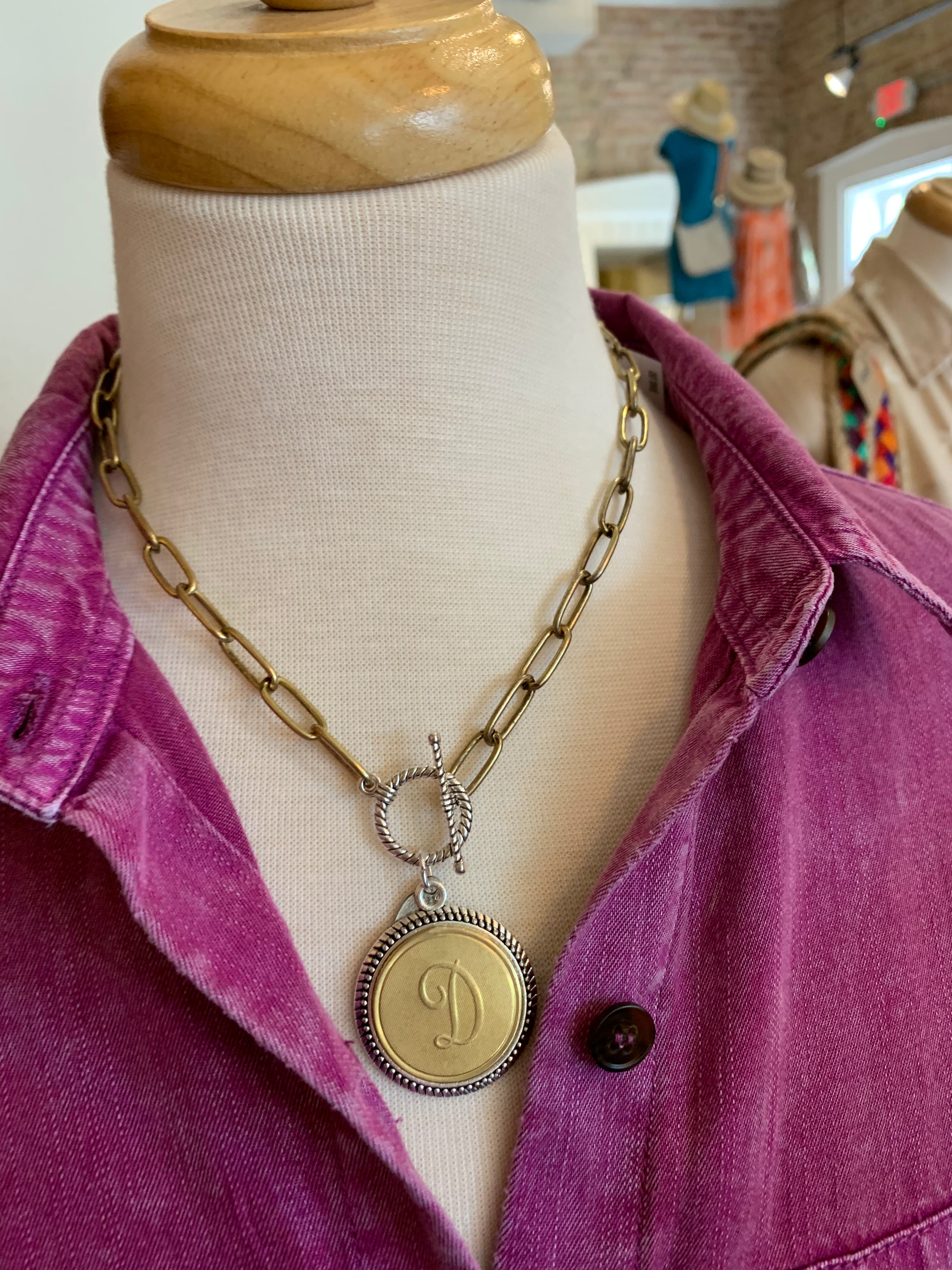 Medallion Initial Necklace