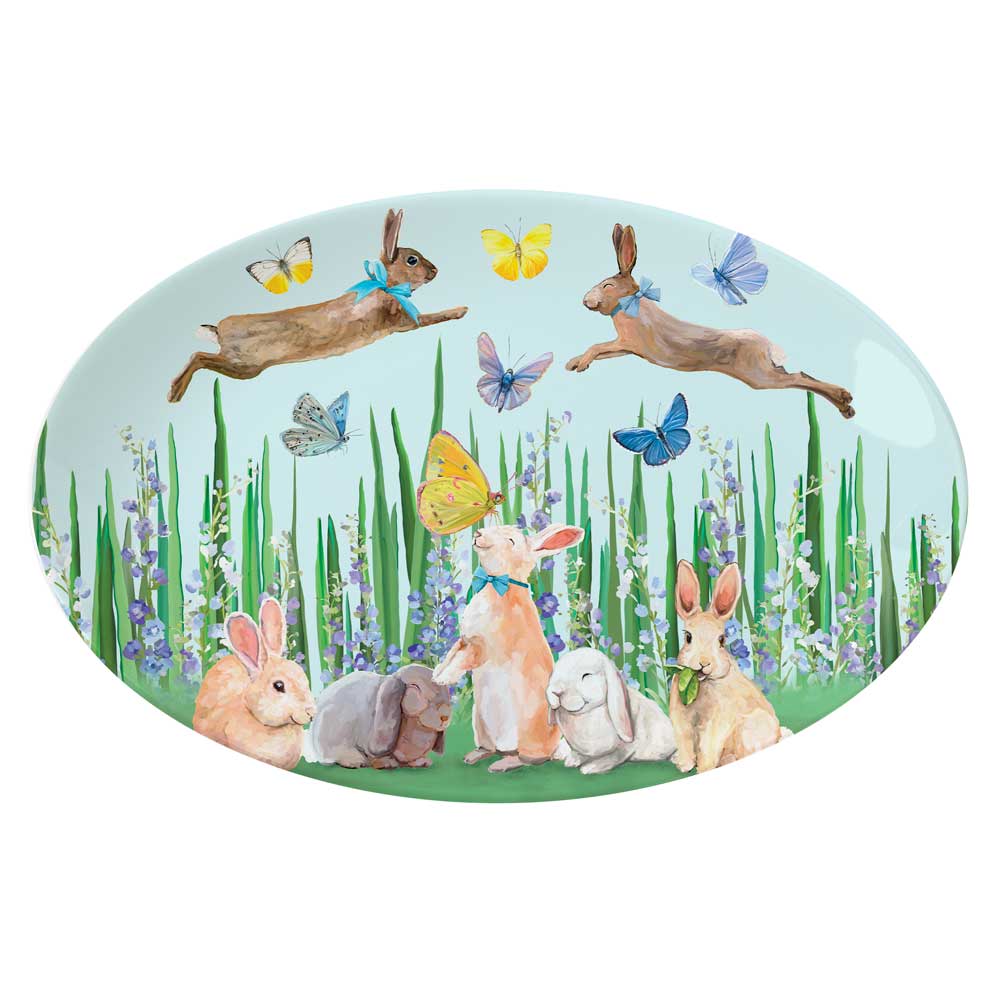 Springtime Bunnies Serveware Platter