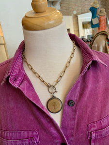 Medallion Initial Necklace