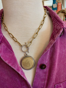 Medallion Initial Necklace