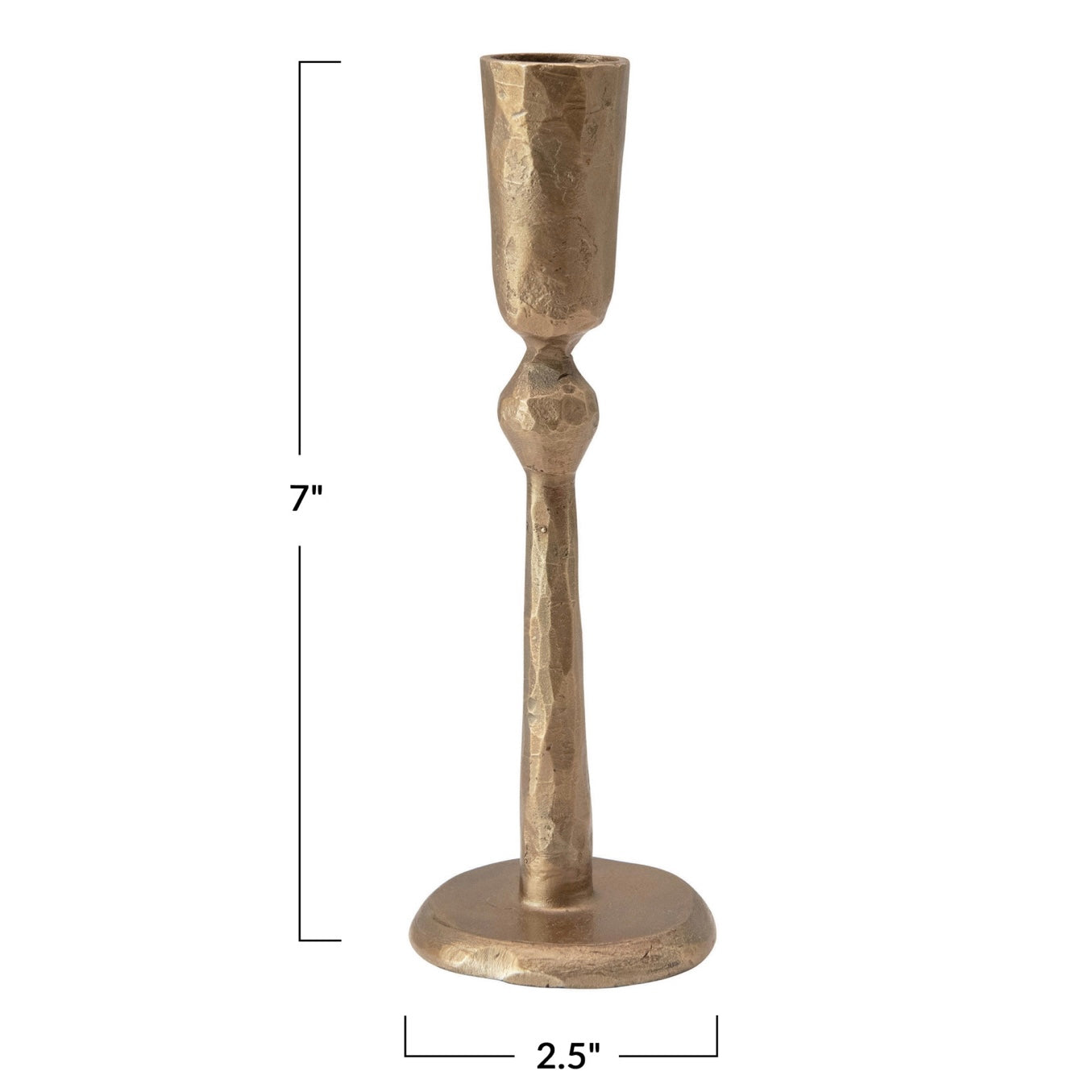 Hand-Forged Metal Taper Holder with Antique Finish