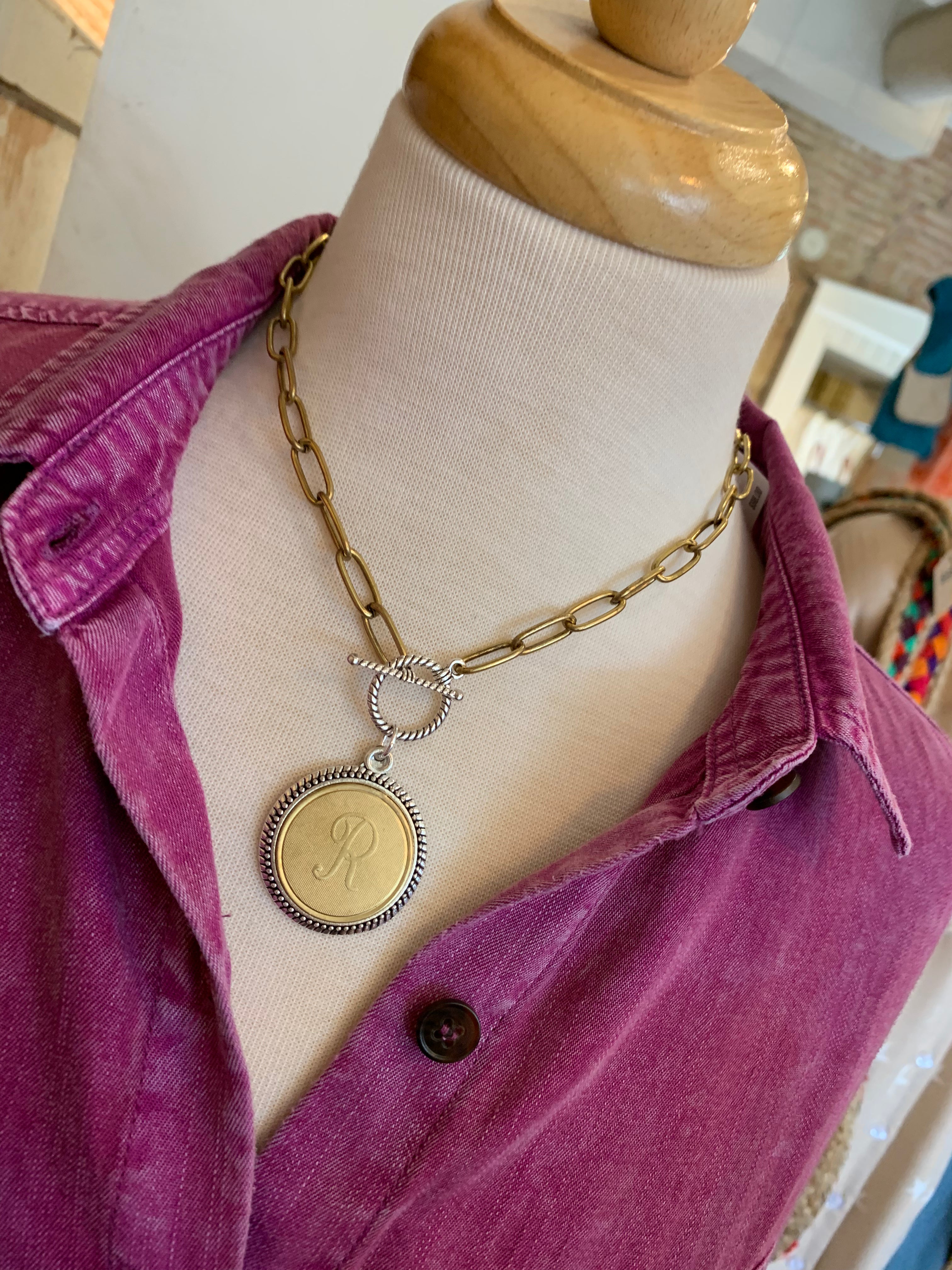 Medallion Initial Necklace