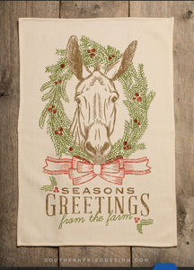 Seasons Greetings From The Farm Tea Towels