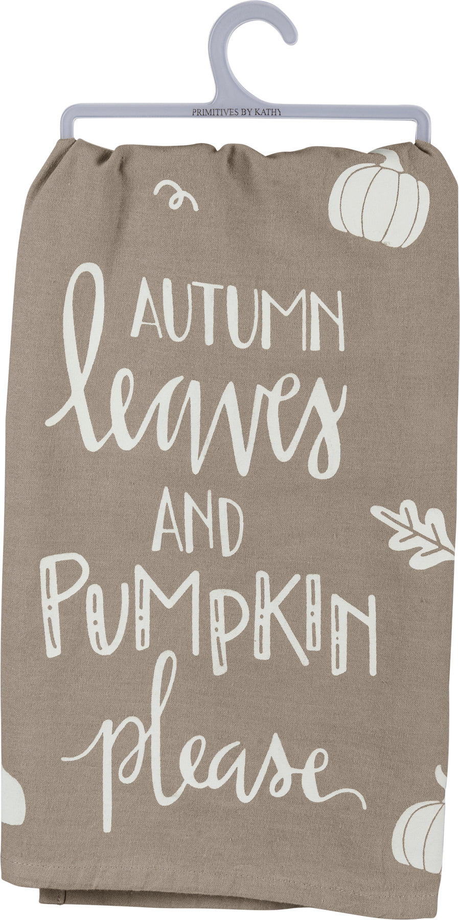 Kitchen Towel - Autumn Leaves And Pumpkin Please